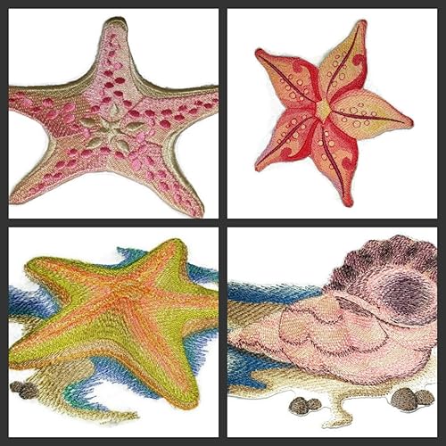 Nature's Bounty hermosos retratos de cangrejo personalizados [ cangrejo en acuarela] Parche bordado para planchar y coser [8.95 pulgadas x 5.85