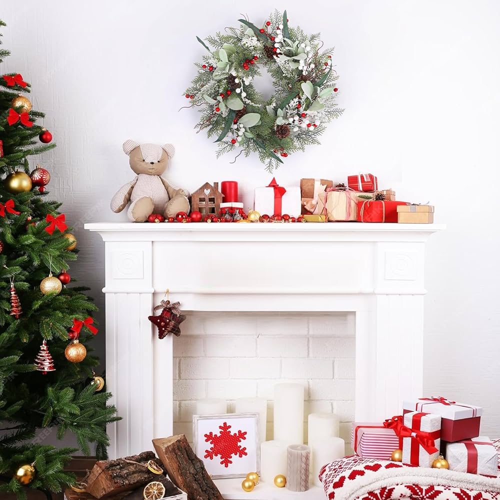 22.クリスマスリース クリスマスリースE(22cm) | iichi 日々の暮らしを心地よくする