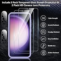 Vista 5 de SPIDERCASE Funda diseñada para Samsung Galaxy S23, [protección contra caídas de grado militar de 10 pies], paquete de 2