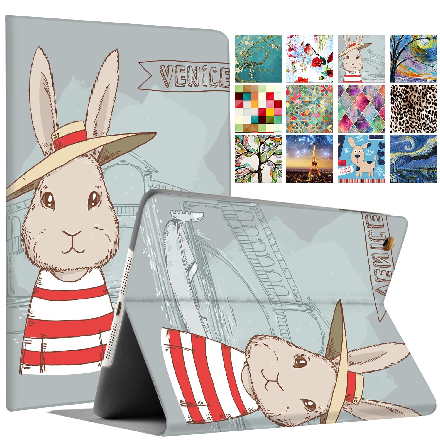 DuraSafe Cases for iPad Air 5 2022 / Air 4 2020 10.9 Inch [ Air 4th Air 5th Gen ] A2316 A2324 A2325 A2072 MM9E3HN/A Printed Folio Magnetic Smart Protective Sleek & Classic Design Cover - Bunny Hat (B08RC2JT75) Amazon Price History, Amazon Price Tracker