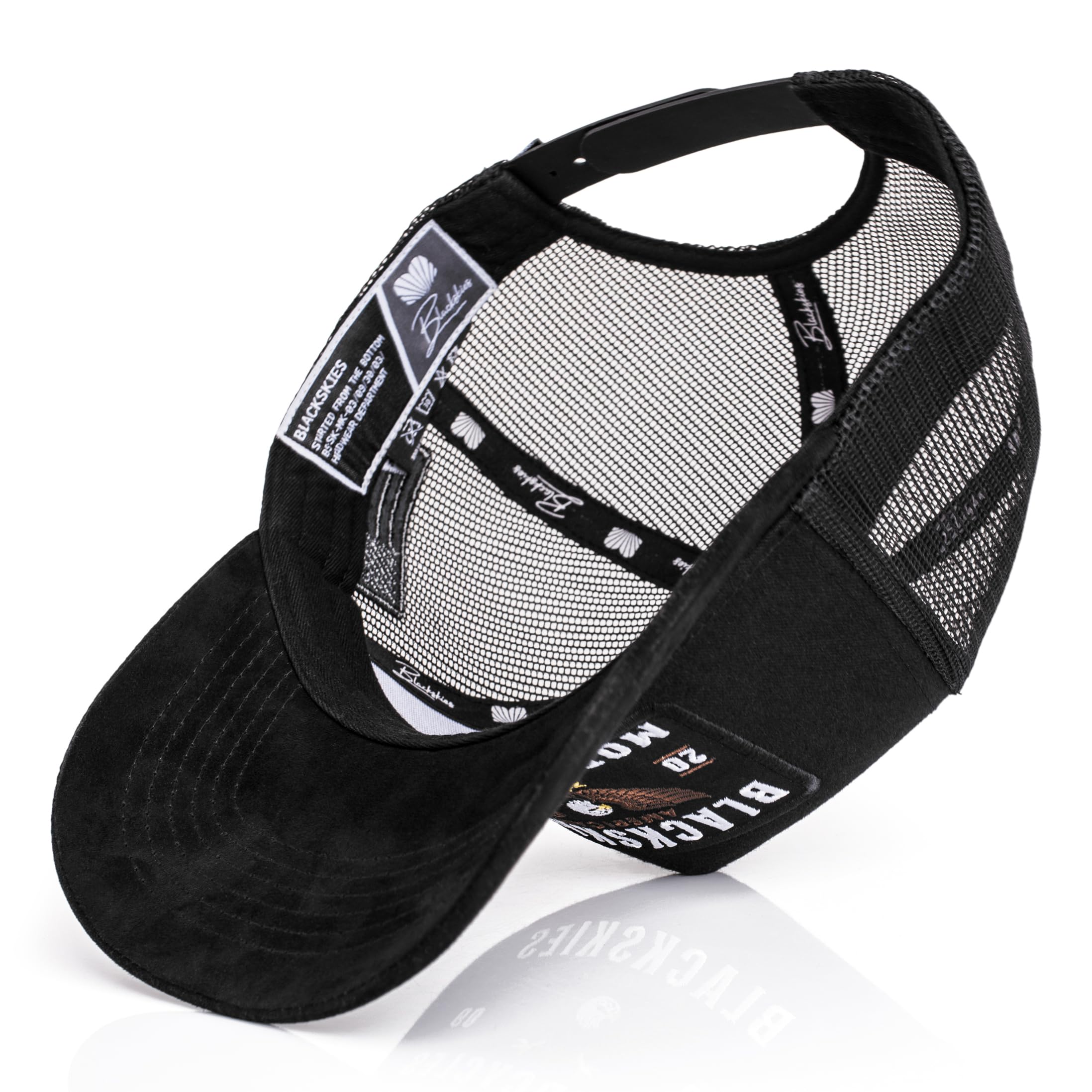 Blackskies® Trucker Baseball Cap Kollektion | Herren Damen Premium Snapback Schirm Mütze Kappe Basecap - Männer Frauen Unisex Streetwear Outdoor Sommer Freizeit