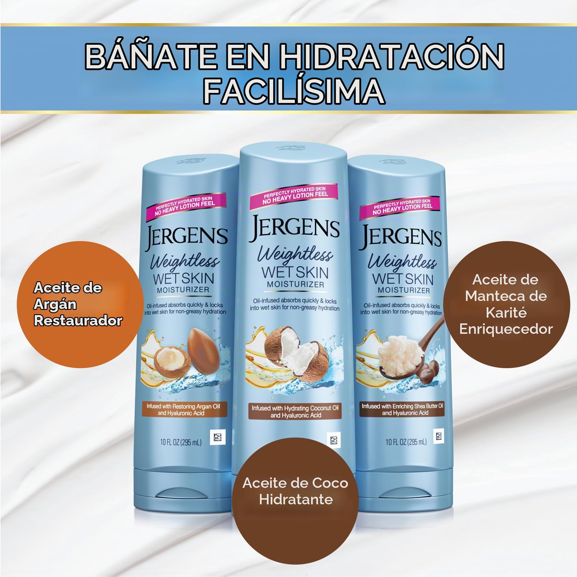 Jergens Wet Skin Moisturizer, Coconut Oil, 10 Ounce by Jergens