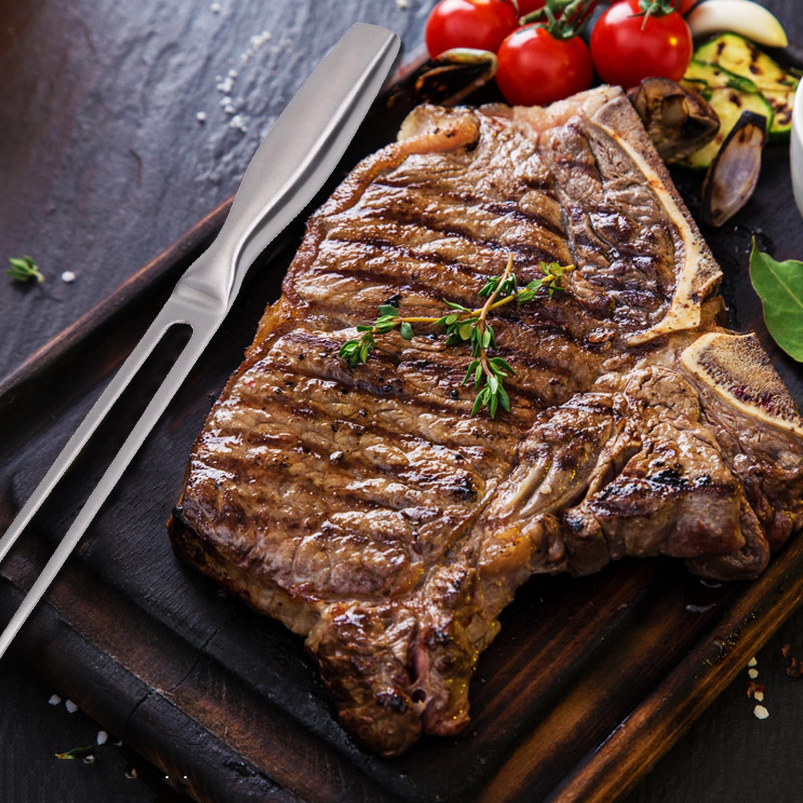 Tenedor de Carne, Tenedors de Trinchar Acero Inoxidable, Tenedors para Trinchars con Dos Dientes, Tenedores de Trinchar, Tenedor Trinchars Barbacoa, para Barbacoa al Aire Libre