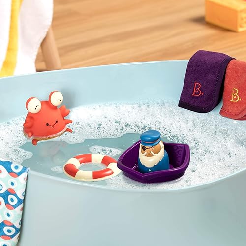 Miniatura 3 de B. toys - B. baby Juguetes de baño para bebés  Kit de iniciación de bañera para bebé (11 piezas) para niños- Wee B. Splashy- 0 meses +