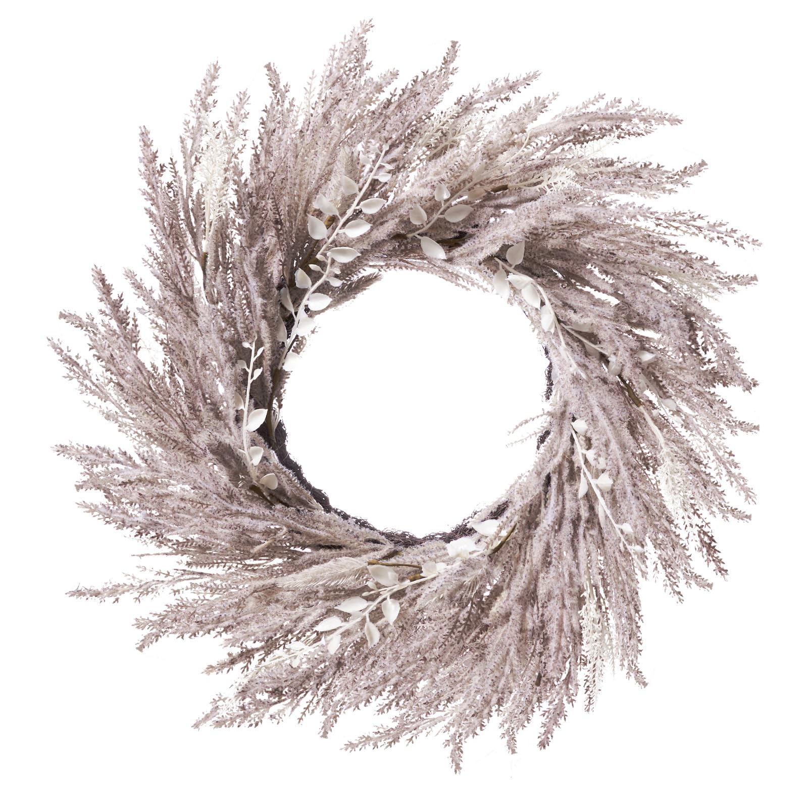 Couronne bohémienne jaune de fleurs séchées oreilles de riz et foin naturel