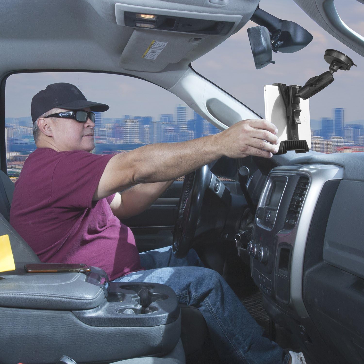 Bеѕt Dеаl 🛒 iBOLT Tabdock BizMount -Holder /Mount with Suction Cup Base- for Your Windshield , Dashboard , or Desk - Compatible with All 7-10 Tablets: iPad, Samsung Galaxy Tab, Google Nexus