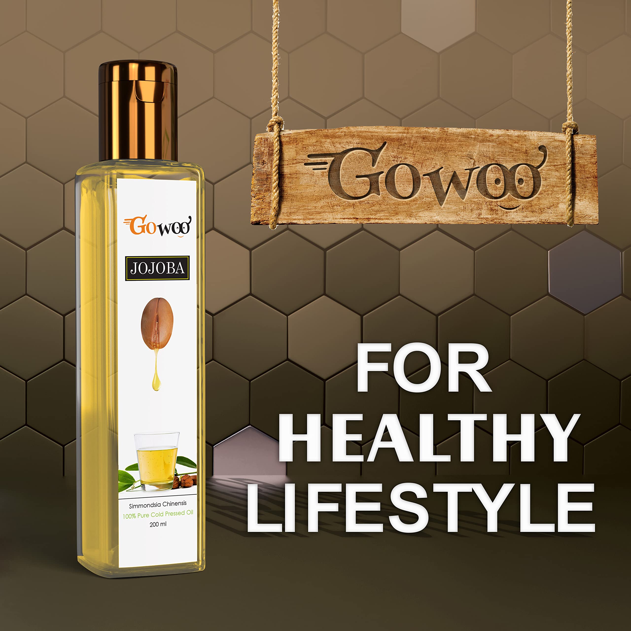 GO WOO100% Pure carrier oil for hair 200 ML