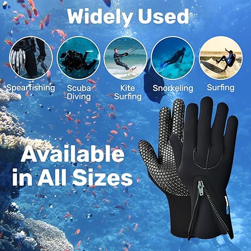 Miniatura 3 de H2ODYSSEY UltraZip - Guantes de cinco dedos para buceo, natación y surf, guantes de agua de cinco dedos para hombres y mujeres