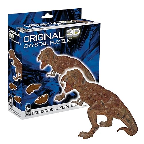 BePuzzled, T-Rex Deluxe Original 3D Crystal Puzzle, Perfect for Puzzlers Ages 12 and Up, Challenging to Complete and Beautiful to Display, Collect Them All
