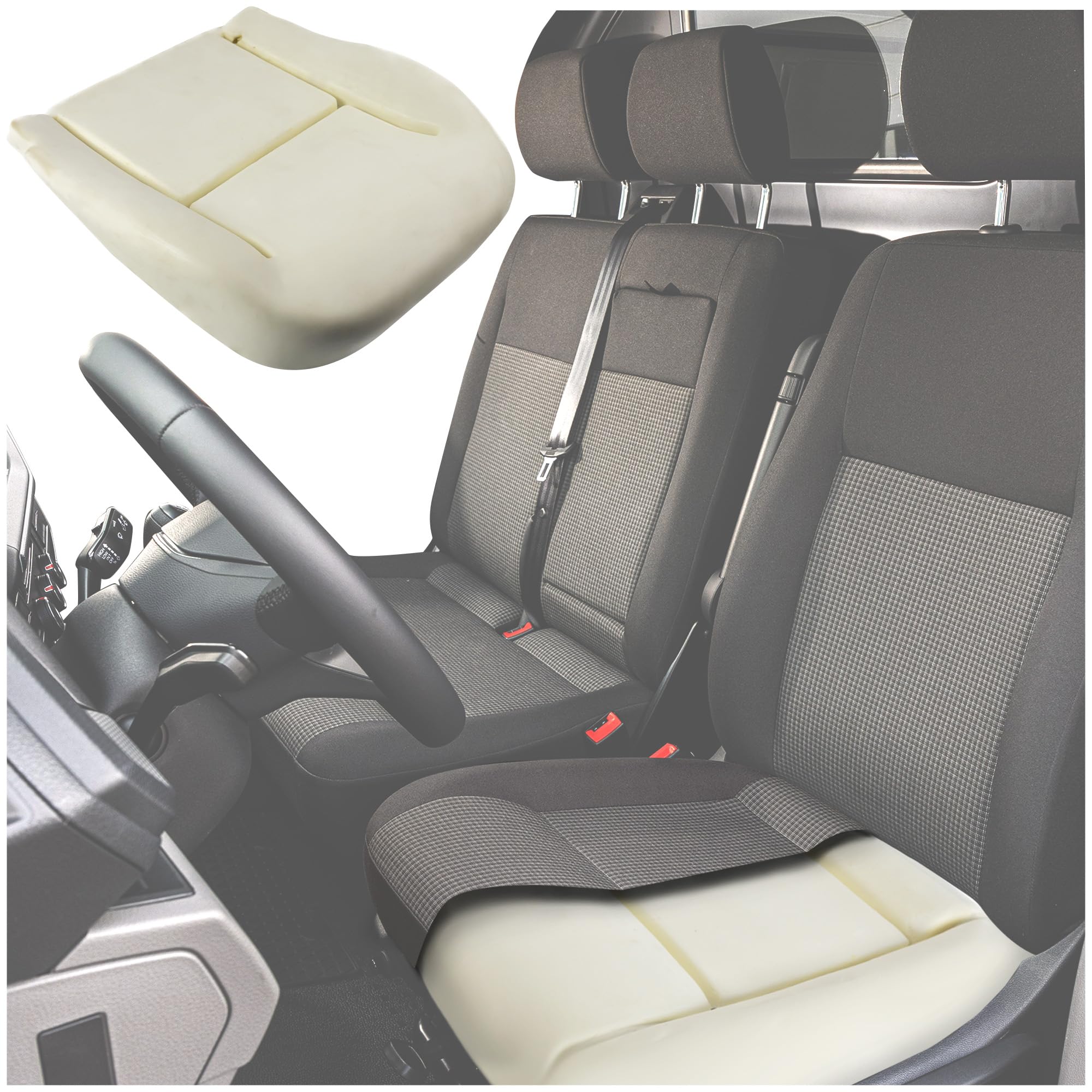 CHROMEMASTER - Compatible con Citroen Berlingo 1997-2008 | Espuma del Asiento, Inserto de Espuma para los Asientos Delanteros; Cambia el Inserto del Asiento y Disfruta de un Nuevo Asiento Cómodo