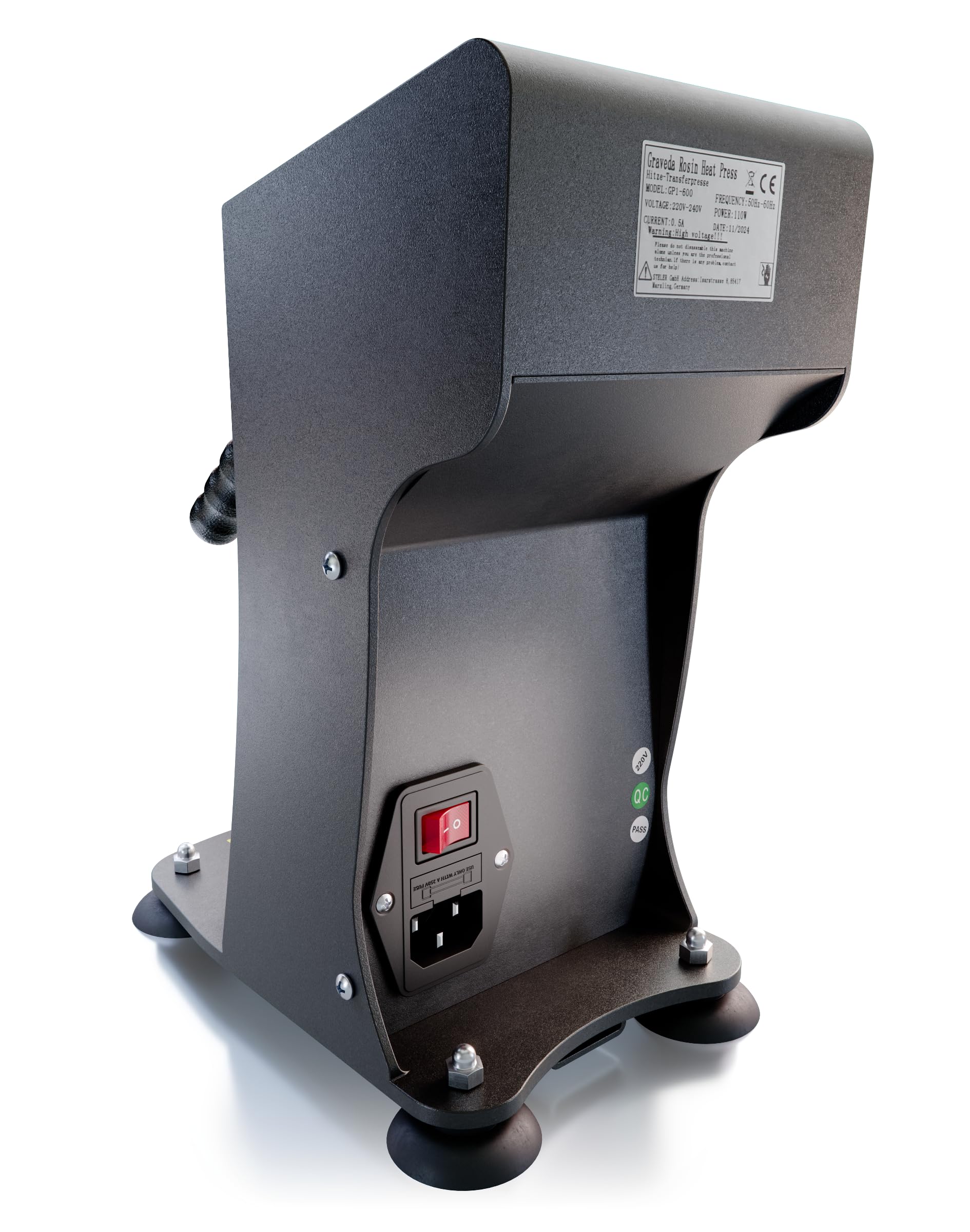 Rosin Press - Graveda Graspresso - Herstellung von Kolophonium/Extraktion ohne Lösungsmittel, Rosin-Presse mit Temperatur- und Druckeinstellung bis 600 kg