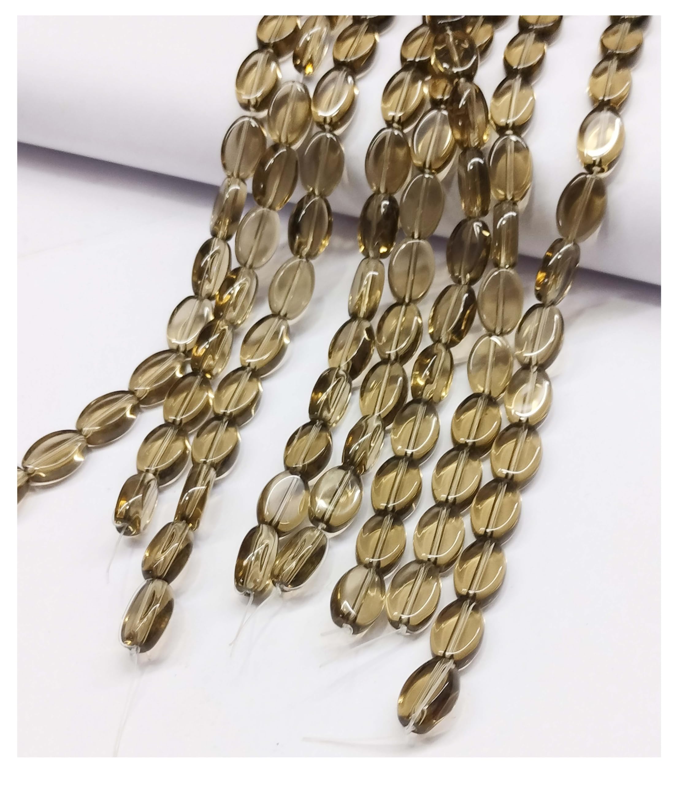 11x8mm 1 Line Cutting Glass Material Dark Yellow Color Tyre Shape Beads for Jewellery Making kit Art & Crafts Materials for Necklace Bracelet Earring Making Materials (25+ Piece Each Line)-image-38