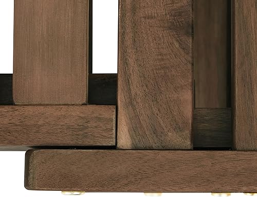 Miniatura 8 de Harper & Bright Designs Sofá convertible al aire libre con reposabrazos ajustable, sofá de madera maciza para patio con cojines, acabado