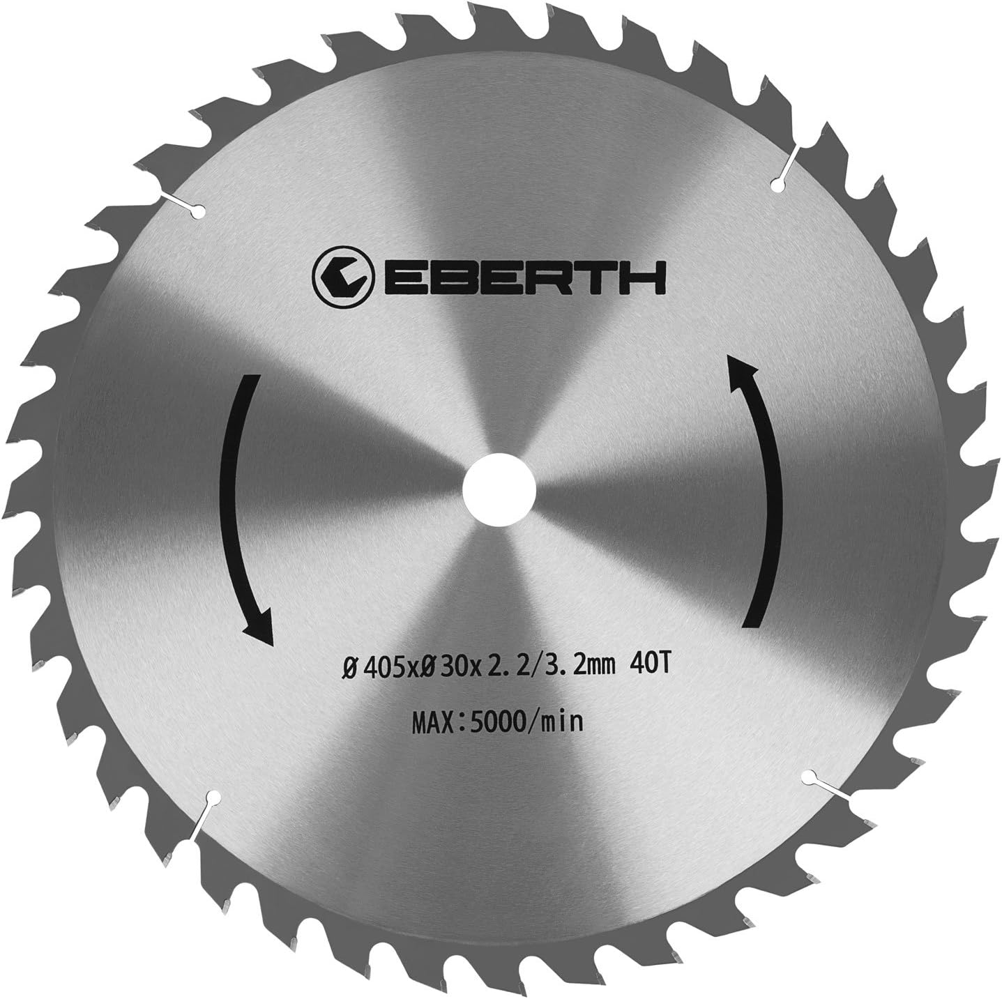 EBERTH TCT Circular Saw Blade for Wood Cuts (405 x 3,2 x 30 mm, 40 Teeth, Long Lifetime)