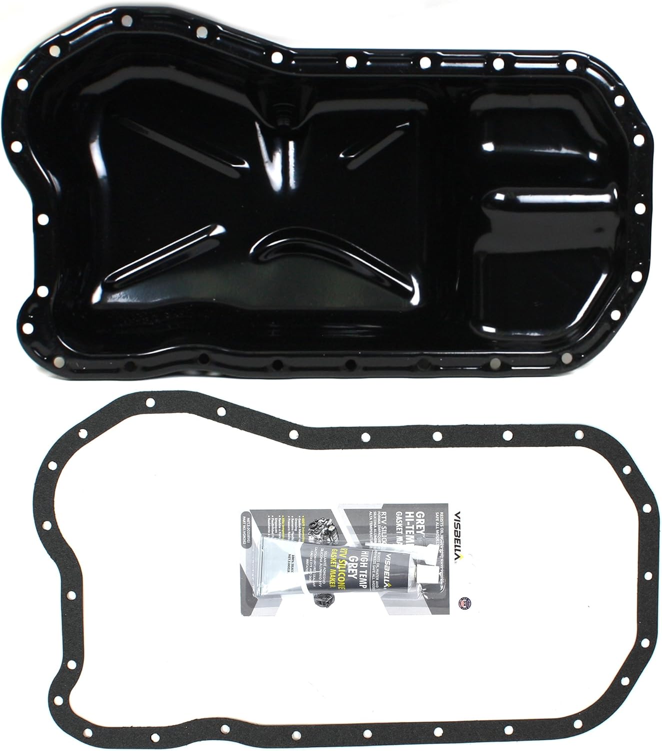 CNS Engine Oil Pan with Gasket Compatible with 92-99 Volkswagen Corrado/Golf/Jetta/Passat 2.8L (2792cc) SOHC V6