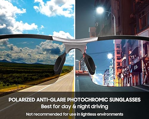 Miniatura 3 de TJUTR Gafas de sol fotocrómicas para hombre Z87 para conducción de día y noche, gafas de sol polarizadas con protección UV400