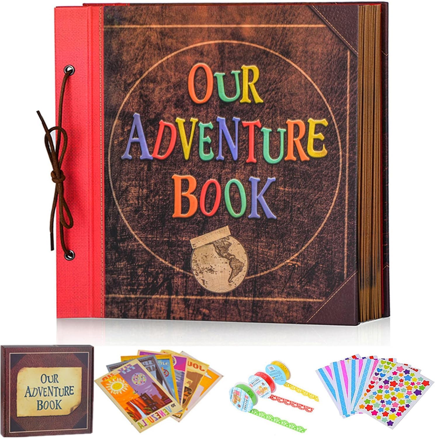 Nasza książka Adventure Book - ręcznie robiony album do scrapbookingu, na podróż, wesele, 60 stron, album pamiątkowy, zrób to sam, idealny na urodziny, dla przyjaciół, rodziny, rodziny