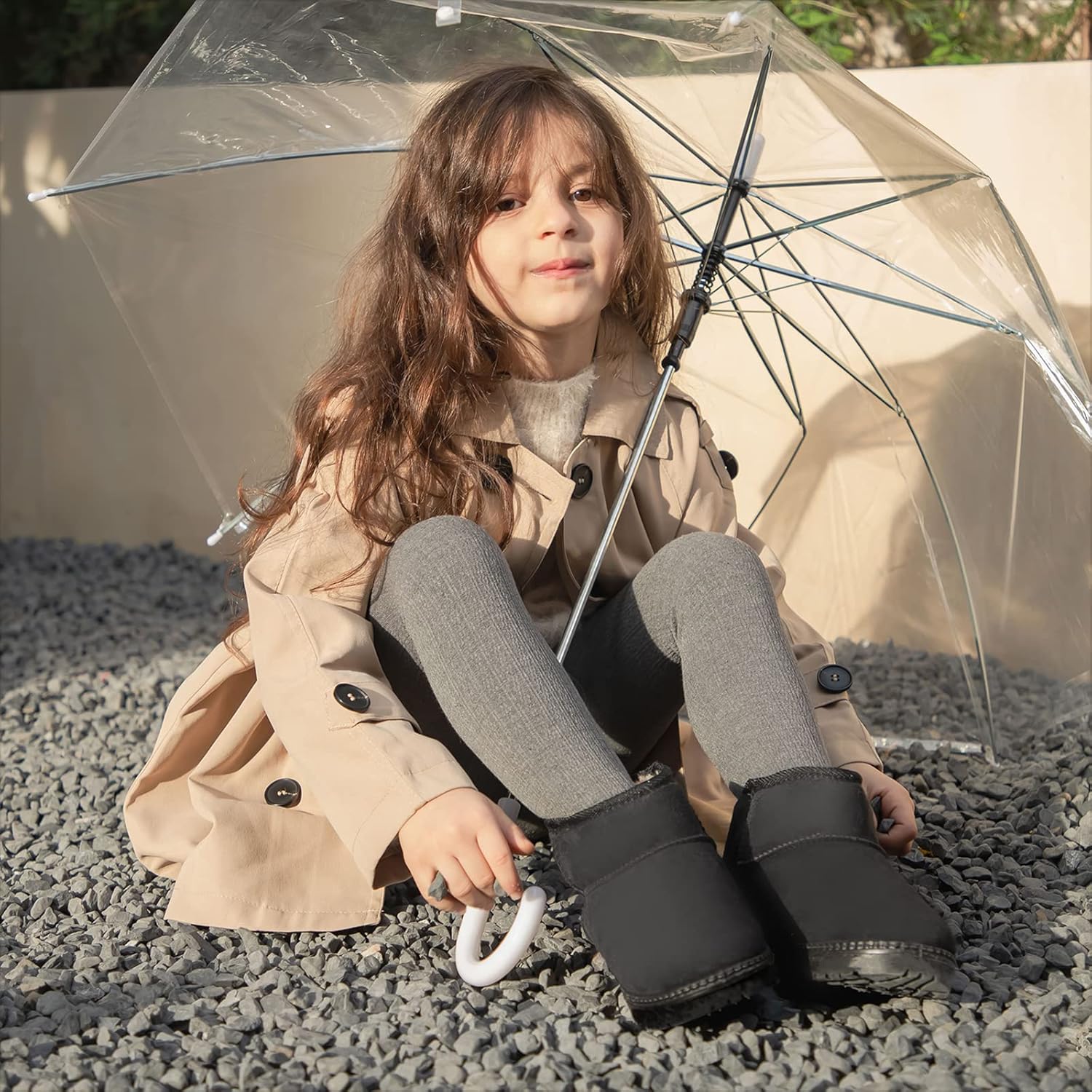 MK MATT KEELY Winter Boots Boys Girls Soft Warm Shoes Toddler Black Snow Boots (Toddler/Little Kid) - Image 4