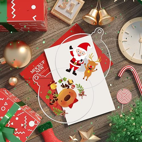 Miniatura 8 de 50 piezas redondas de acrílico, 4 pulgadas circulares de acrílico con agujeros, discos, círculos transparentes, hojas de adornos, para proyectos de