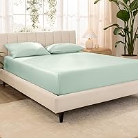 Vista 58 de Bare Home 100% Organic Cotton Sateen Fitted Sheet - Smooth Sateen Weave - Breathable & Cooling - Hotel Luxury - Durable Fitted Sheet - Deep Pocket