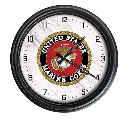 Holland Bar Stool United States Marine Corps Indoor/Outdoor LED Wall Clock product image