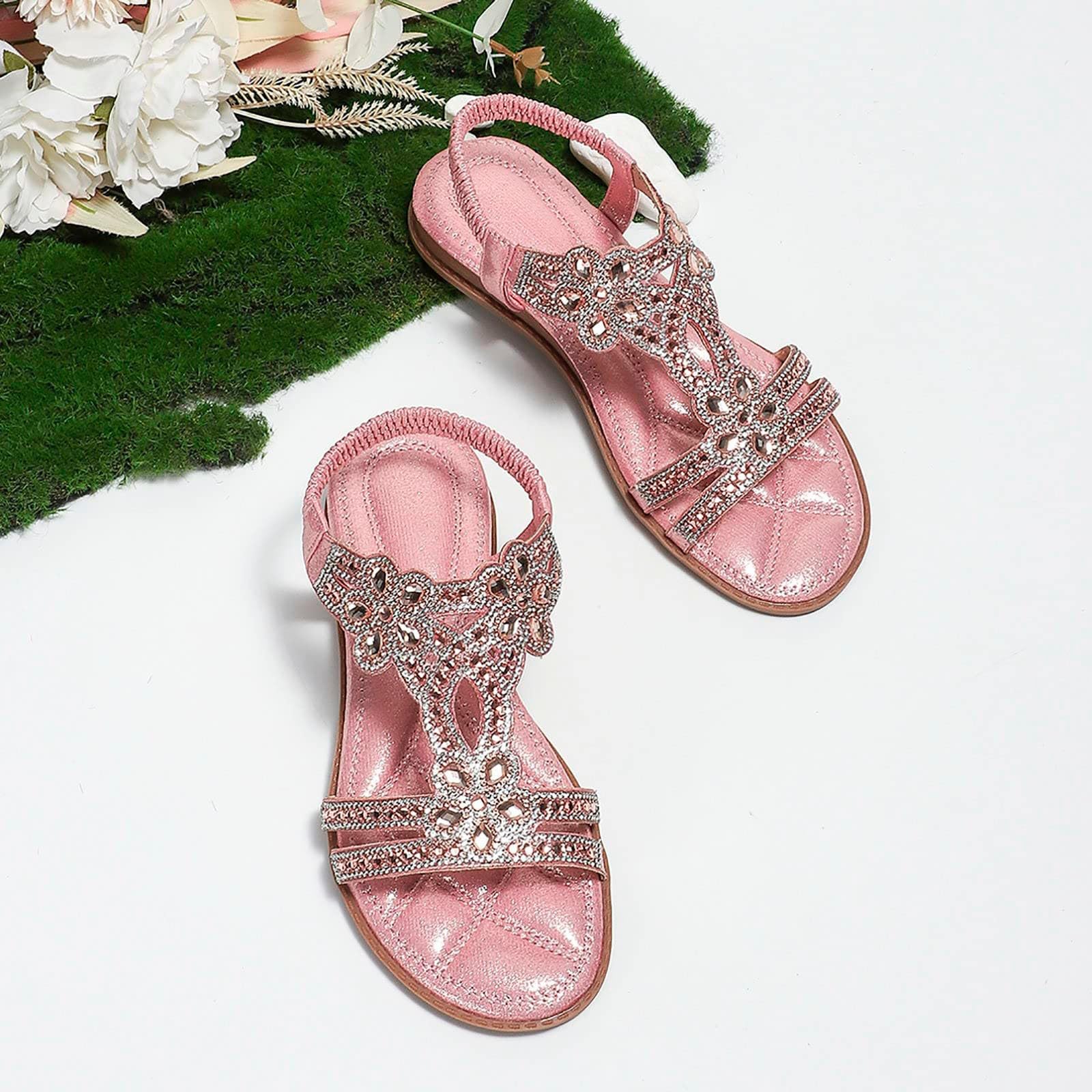 Générique Sandales Femme Ete Confortable Claquettes Tong Mules Chaussure Ete Aperte Leggere Suola Gomma Estate Shopping Moda Spiaggia Piatte Traspiranti Cinturino Morbide Regolabile
