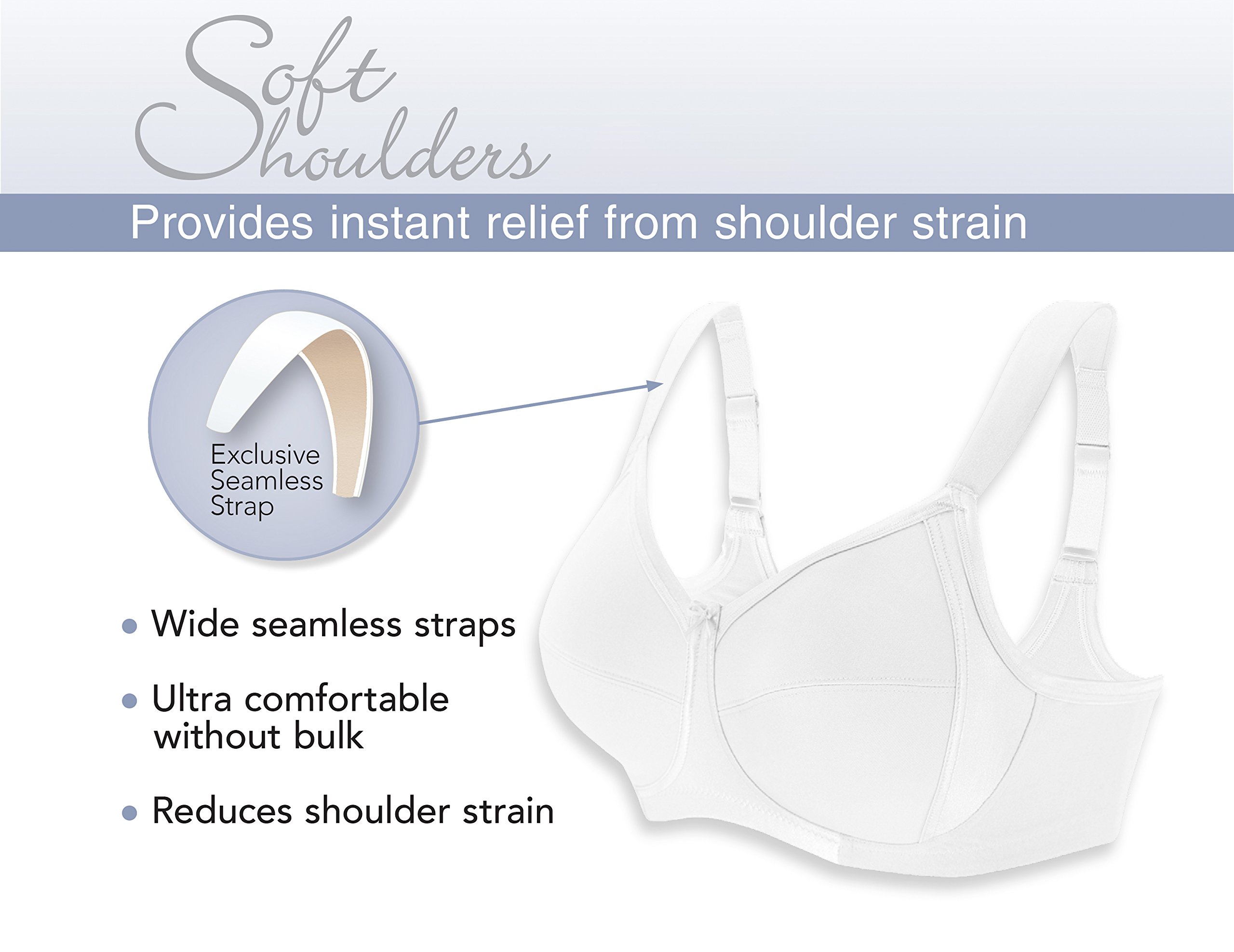 Glamorise Womens Full Figure ComfortLift Lace Wirefree Support Bra #1102 product thumbnail 5
