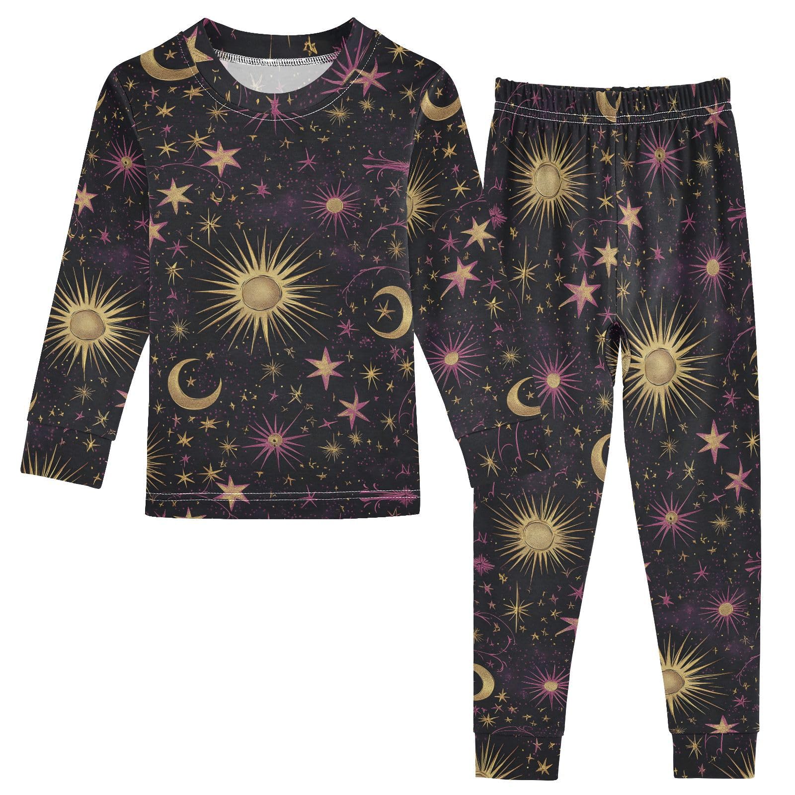 UMIRIKO Mandala Moon Sun Pajamas Sets 2 Pieces Pjs Sleepwear Clothes Long Sleeve Lounge Set 3T 202b8426