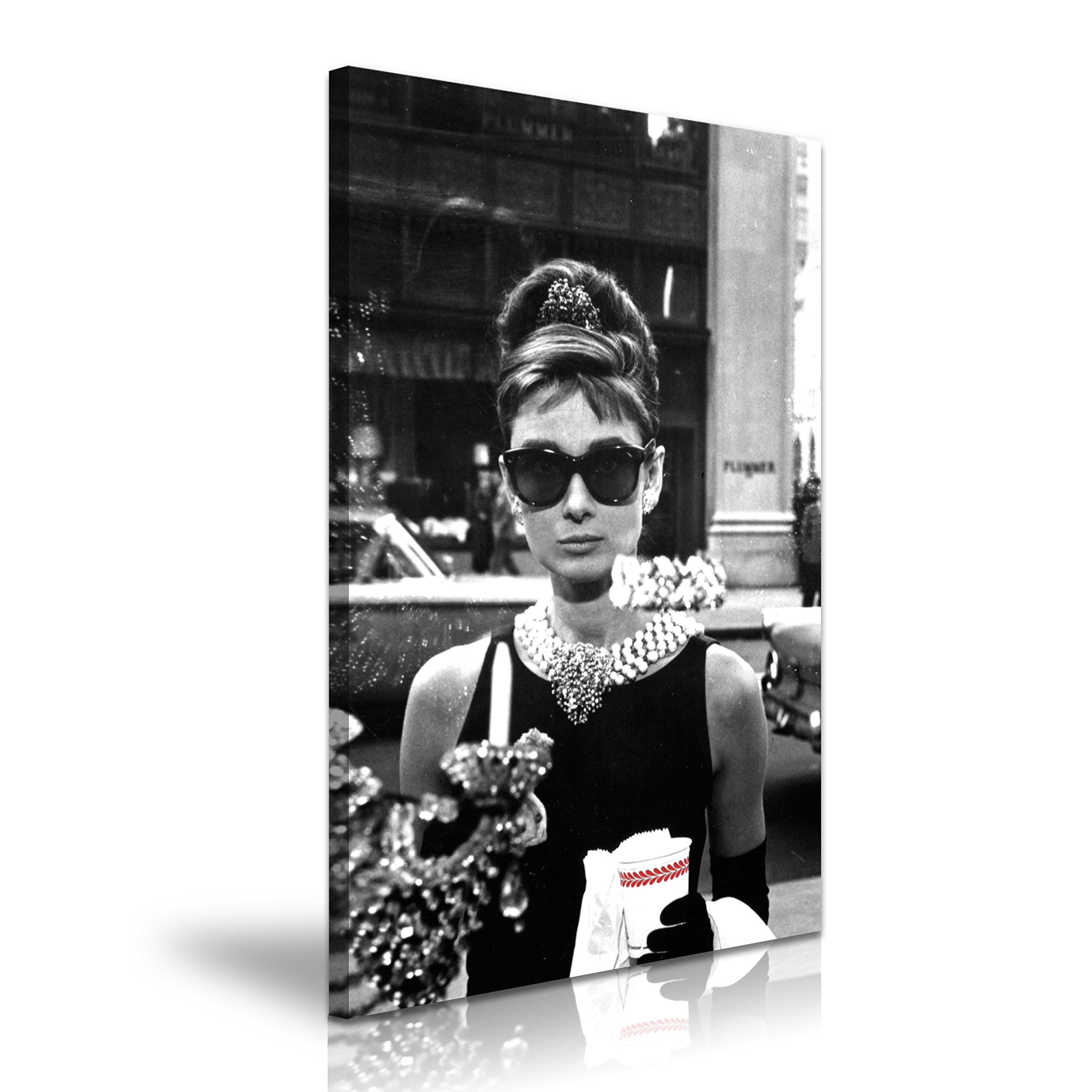 Audrey Hepburn Breakfast at Tiffany's Canvas Wall Art Picture Print 50cmx76cm