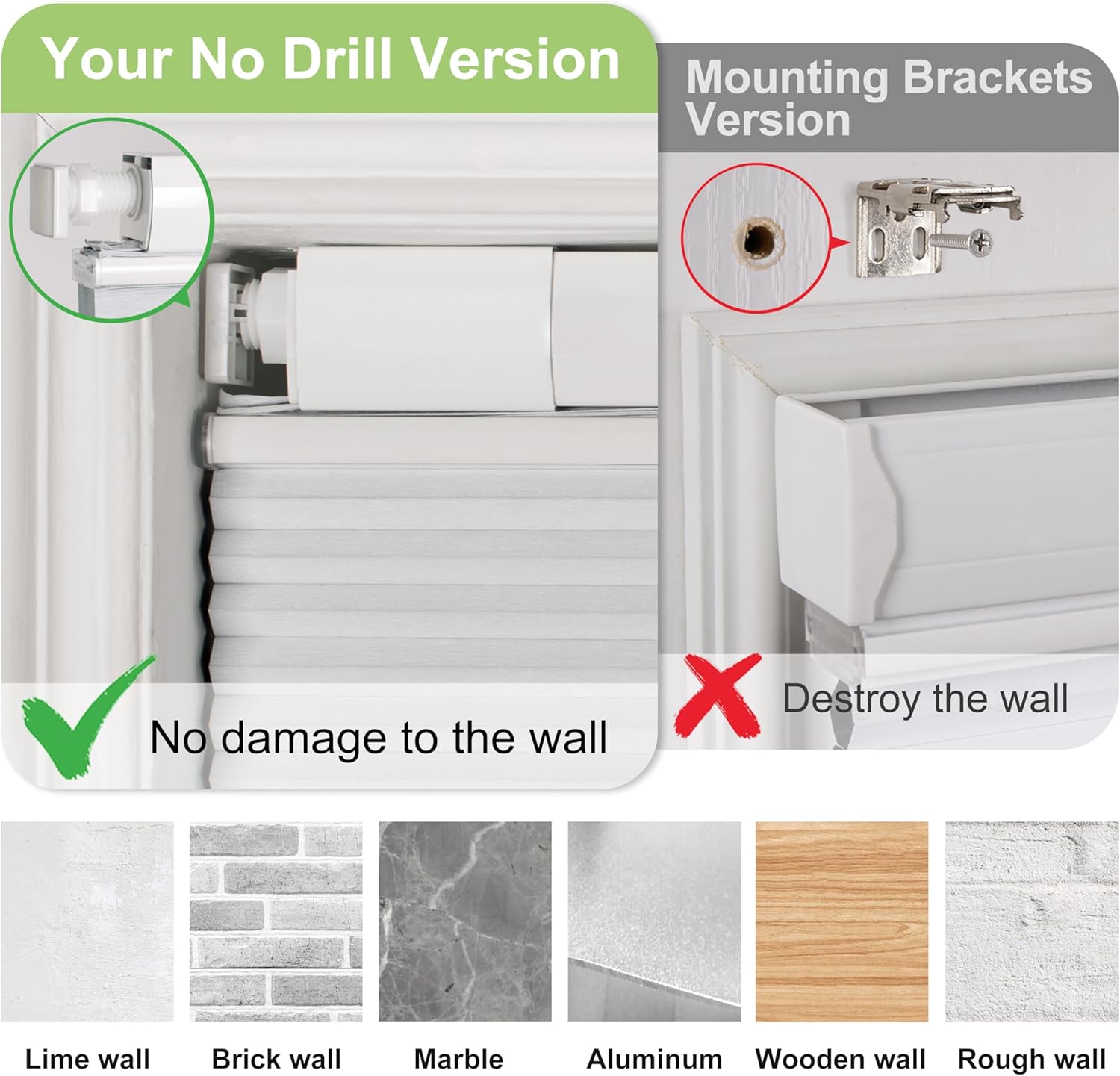 No Drill No Tools Blinds, Top Down Bottom Up Blackout Cellular Shades Cordless, Jacquard Fabric Honeycomb Blinds for Indoor Windows,Easy to Install,White,70" W x 64" H