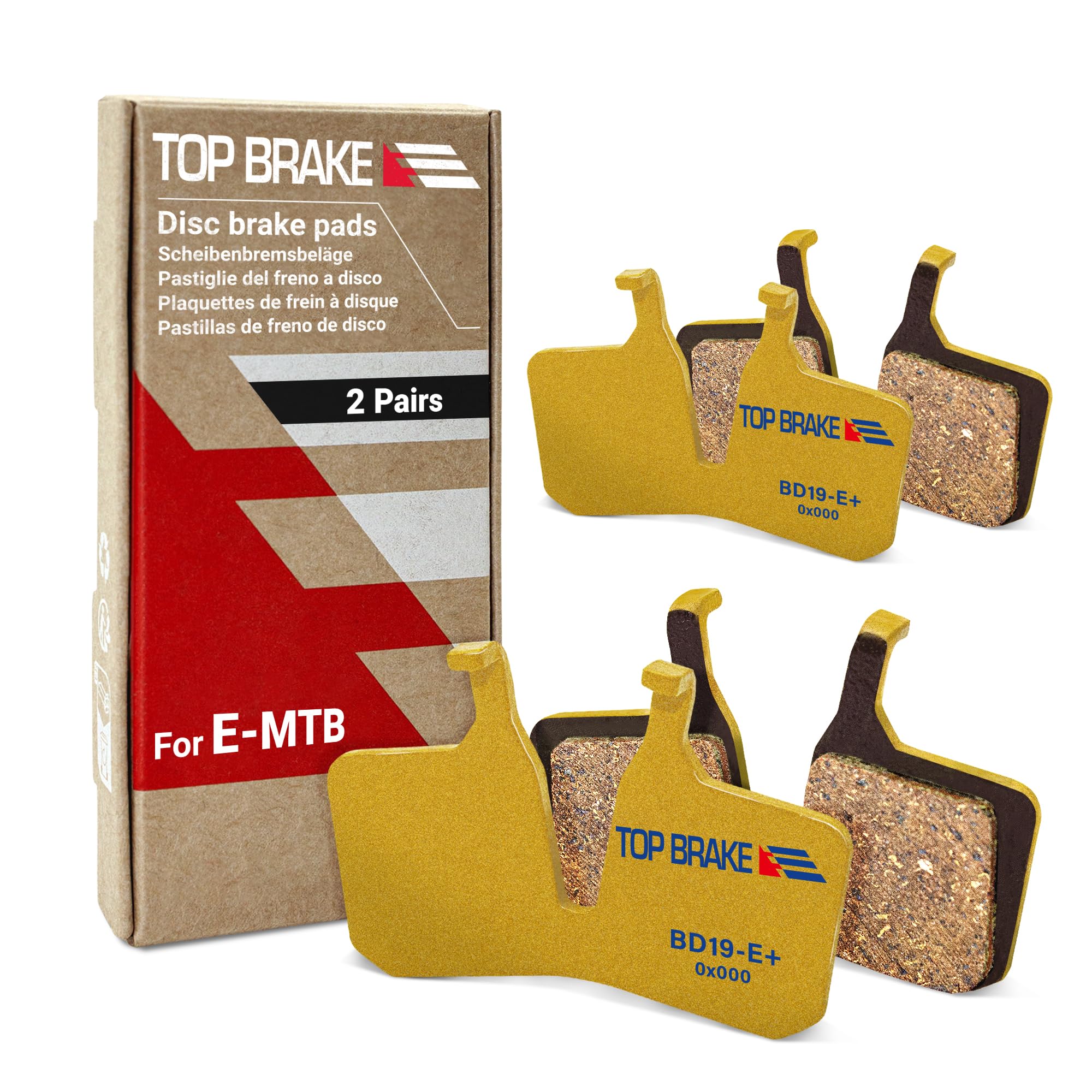 TOP BRAKE Pastiglie per freni a disco compatibili con MAGURA 4 pistoni MT5/MT7/MT5e/MT Thirty | MTB/eMTB/Downhill/Enduro/Trail