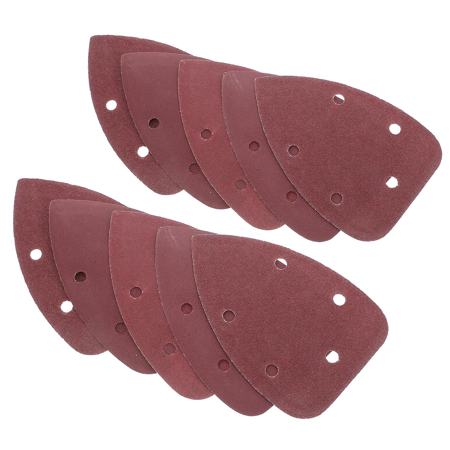 Artibetter Triangular Mouse Sander Sandpaper Discs 50pcs Assorted Grits 60#-240# Hook and Loop Detail Sander Pads Replacement Sheets for Woodworking and Finishing