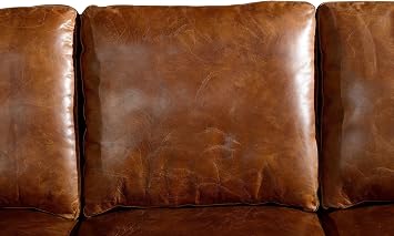 Crafters and Weavers English Rolled Arm Sofa in Light Brown Leather