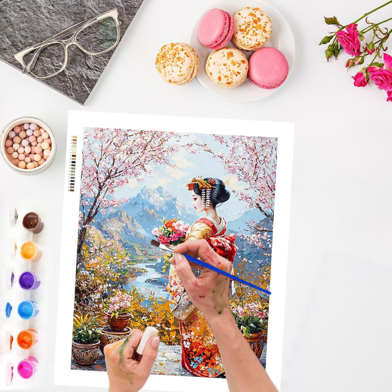 Dipingere con i Numeri Adulti Paesaggio della geisha, 60x80cm s-1056