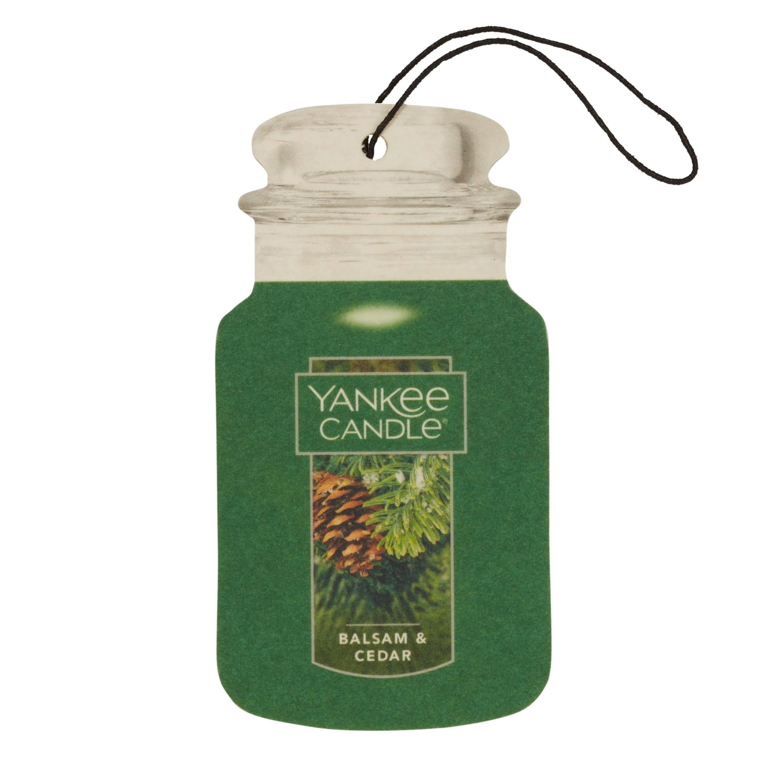 Yankee Candle Paper Car Jar, Balsam & Cedar (Pack of 1)