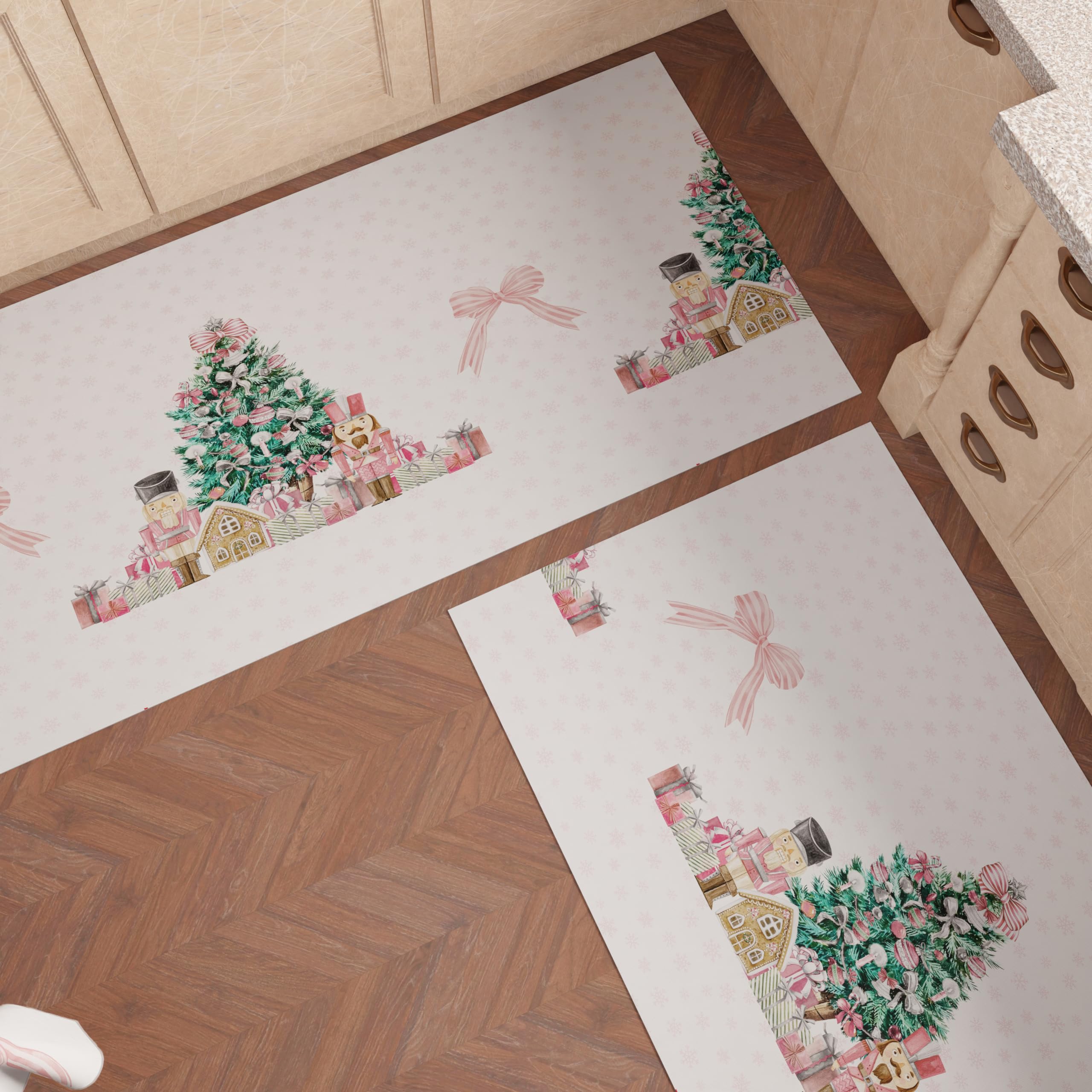 PETTI Artigiani Italiani, Christmas Kitchen Rug, Christmas Kitchen Runner, Non-Slip and Washable Christmas Kitchen Rug - Image 2