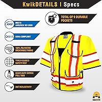 Vista 20 de KwikSafety - Charlotte, NC - GODFATHER Safety Vest [CUSHIONED COLLAR + TABLET POCKET] ANSI OSHA