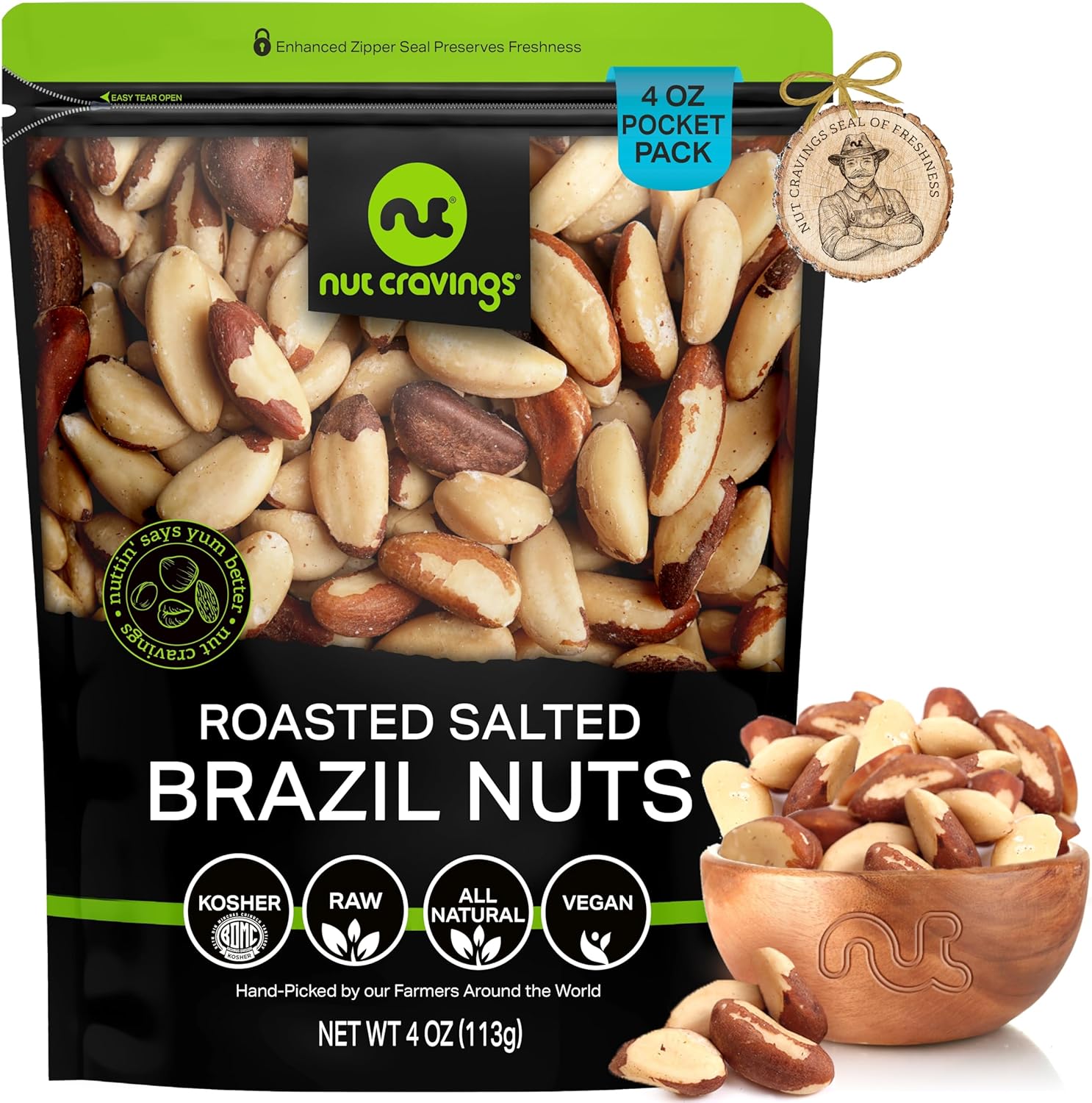 NUT CRAVINGS - Brazil Nuts, Unsalted, No , Whole, Bulk Nuts