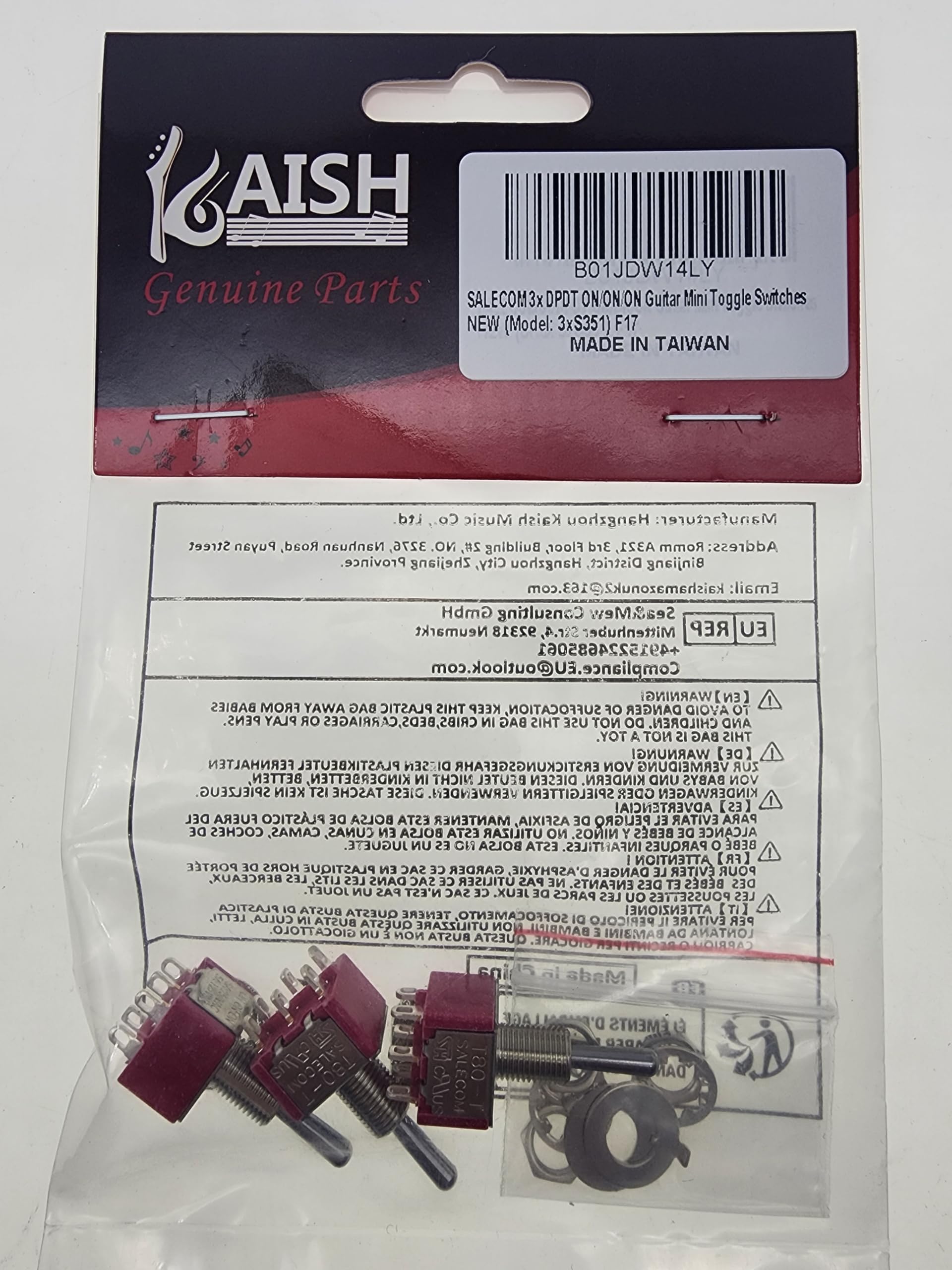 Kedu Hy69 6 Pins On-(on) Weiu00dfer Druckknopf Scha Produktbild-Vorschau 3