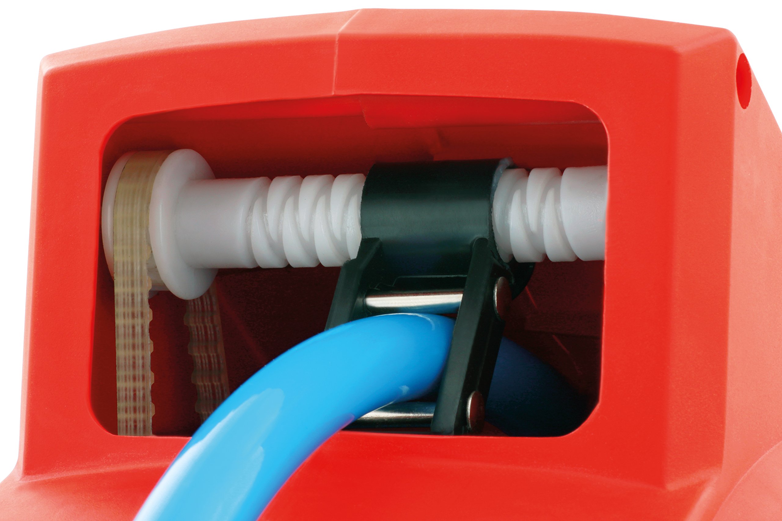 MASKO® Automatik Druckluftschlauch Aufroller – Schlauchtrommel mit 1/4 Anschluss, Schlauchaufroller, Wandhalterung, Tragegriff, 180° schwen