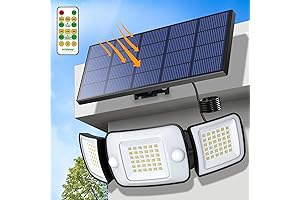intelamp Solar Flood Lights Outdoor with Motion Sensor