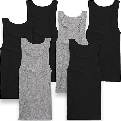 Miniatura 2 de ToBeInStyle Paquete económico para hombre de cuello redondo sin mangas A-Shirts