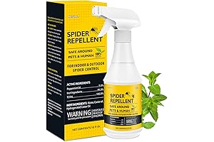 Indoor Spider Repellent - Mint-Scented Bug Spray Safely Eliminates Spiders from Your Home