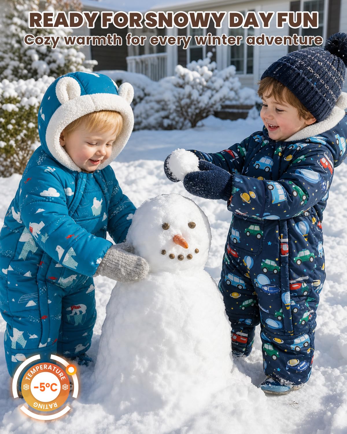 WYTbaby Baby Schneeanzug Wasserabweisender Winter Overall