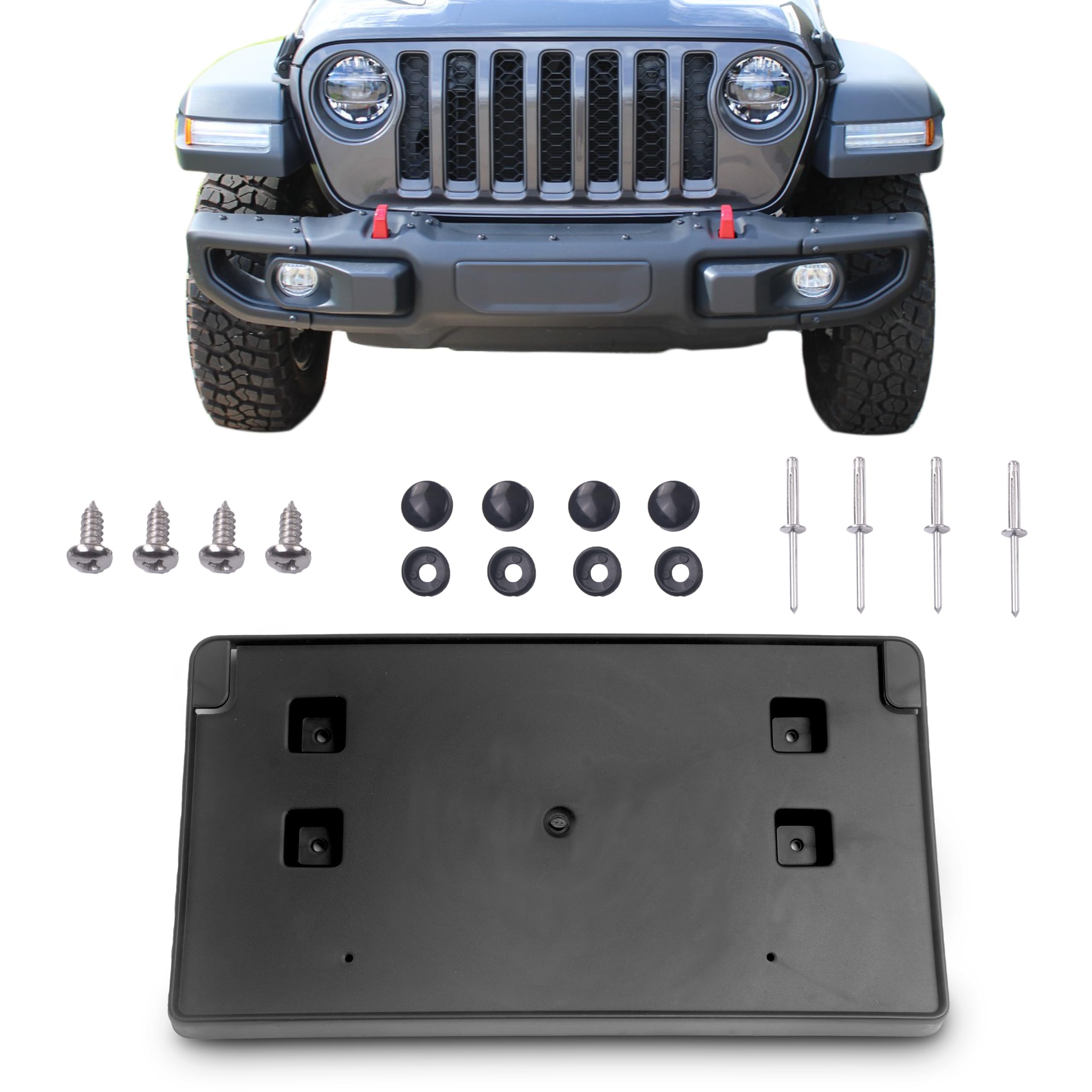 Amazon.com: WOZUA Front Bumper License Plate Bracket Mount Frame