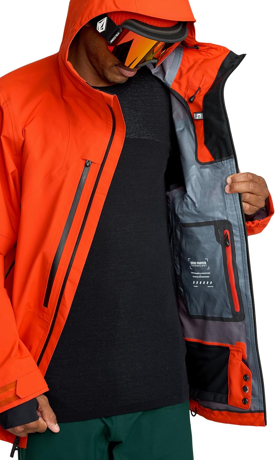 Volcom Men's Guide Gore-tex 3l Shell Jacket – 30k Waterproof, Recco® Rescue Tech, Zip Tech® - Image 5