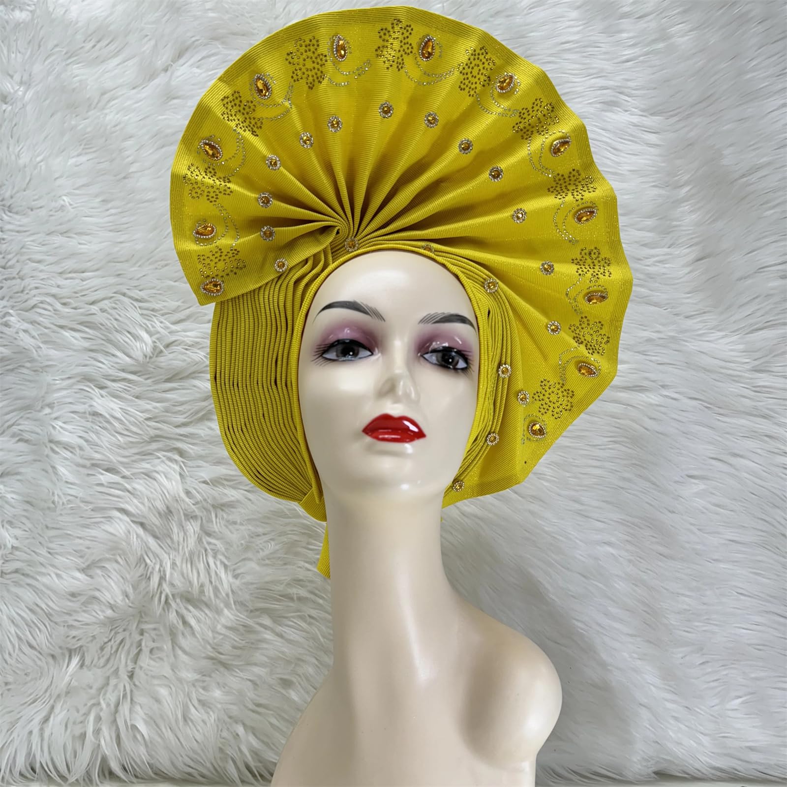 Turbante de boda nigeriano, turbante africano, para mujer, turbante nigeriano