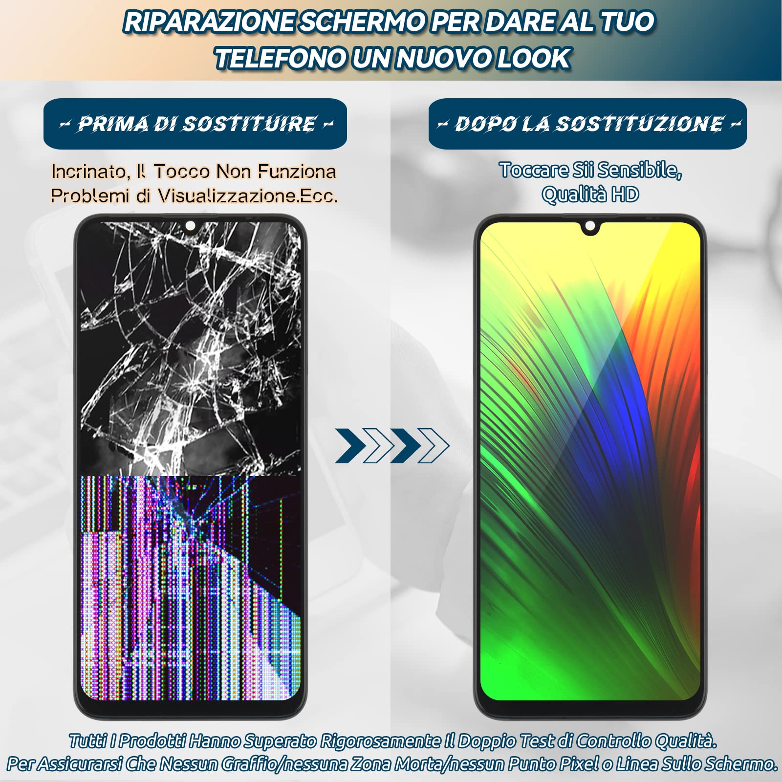 RongZy Schermo LCD per Honor X7 CMA-LX1 LX2 LX3 Sostituzione Display Digitizer Assembly Vetro di Ricambio Touch Screen con Strumenti(6.74",Nero con Cornice)