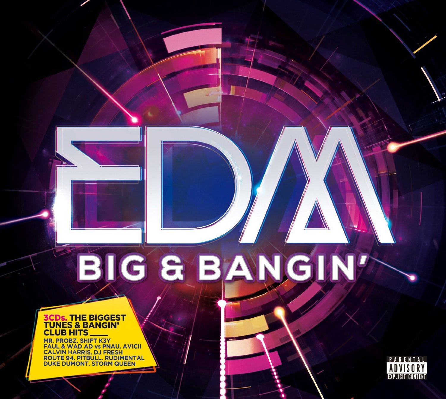 Various Artists Edm Big & Bangin' triple CD UK Sony Music 2014 in tri-fold