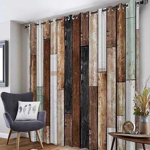 Miniatura 4 de Cortina opaca de oscurecimiento para dormitorio, 90 pulgadas de largo, cortinas de tratamiento de ventana, diseño de arte moderno para sala de